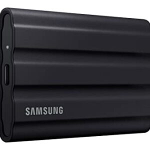 SAMSUNG T7 Shield 4TB, Portable SSD, up-to 1050MB/s, USB 3.2 Gen2, Rugged, IP65 Water & Dust Resistant, for Photographers, Content Creators and Gaming, Extenal Solid State Drive (MU-PE4T0S/AM), Black