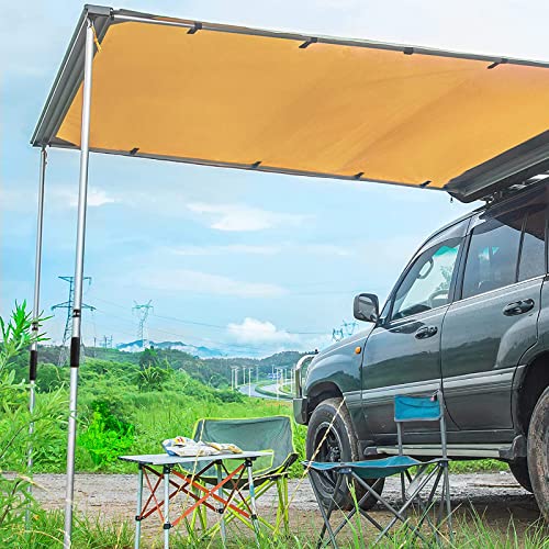 TIMBER RIDGE 6.5x8.2ft Vehicle Tent Awning Shelter, Water Resistant Rooftop Awning for Car/Overland Camping/Truck, Beige