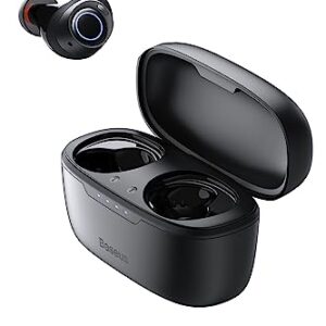 Baseus Wireless Earbuds, 140H Playback -48dB Active Noise Cancelling Bluetooth 5.3 Earbuds with IPX6 Waterproof 4 ENC Mics 0.038s Low Latency Fast Charge Ear Buds for Android iOS(Bowie MA10)