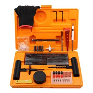 BVRILA Flat Tire Repair Kits, Heavy Duty Professional Tire Repair Kit, 152Pcs Universal Tire Repair kit Tools for Cars, Trucks, Motorcycles, ATV, RV, Jeep, Tractor, Trailer