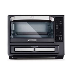 Calphalon Performance 12-in-1 Air Fry Toaster Oven with Dual Zone 12" Pizza Drawer Oven combo,Digital Precision Controls, Dark Stainless