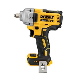 DEWALT 20V MAX Cordless Impact Wrench, 1/2" Hog Ring, Includes LED Work Light and Belt Clip, Bare Tool Only (DCF891B)