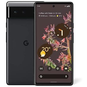 Google Pixel 6 – 5G Android Phone - Unlocked Smartphone with Wide and Ultrawide Lens - 256GB - Stormy Black