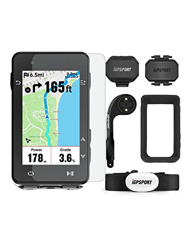 iGPSPORT iGS630 Sensor Bundle, Bike Computer Radar with Mapping, Includes Speed sensors/Rhythm sensors/HR Monitors and Silicone Protective Cases