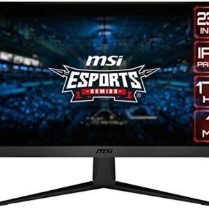 MSI G2412, 24" Gaming Monitor, 1920 x 1080 (FHD), IPS, 1ms, 170Hz, FreeSync Premium, HDMI, Displayport, Tilt, Black