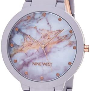 Nine West Women's NW/2274MALV Rubberized Lavender Bracelet Watch