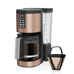 Ninja DCM201CP Programmable XL 14-Cup Coffee Maker PRO with Permanent Filter, 2 Brew Styles Classic & Rich, Delay Brew, Freshness Timer & Keep Warm, Dishwasher Safe, Copper