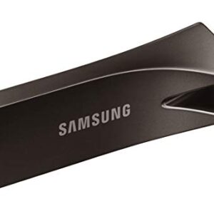 SAMSUNG BAR Plus 3.1 USB Flash Drive, 128GB, 400MB/s, Rugged Metal Casing, Storage Expansion for Photos, Videos, Music, Files, MUF-128BE4/AM, Titan Grey