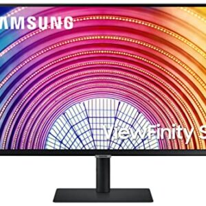 SAMSUNG ViewFinity S60UA Series 24-Inch WQHD Monitor, 75Hz, IPS Panel, USB-C, HDR10 (1 Billion Colors), Height Adjustable Stand, TUV-Certified Intelligent Eye Care (LS24A608UCNXGO),Black