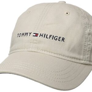 Tommy Hilfiger Men's Logo Dad Baseball Cap, Tommy Stone, One Size