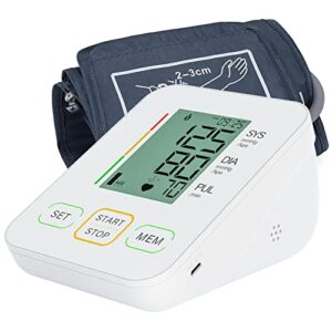 Automatic Arm Blood Pressure Monitors-maguja Automatic Digital Upper Arm Blood Pressure Monitor Arm Machine, Wide Range Cuff, Large LCD Display BP Monitor, Without Broadcast Function (White)