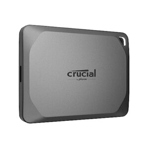 Crucial X9 Pro 1TB Portable SSD - Up to 1050MB/s Read and Write - Water and dust Resistant, PC and Mac, with Mylio Photos+ Offer - USB 3.2 External Solid State Drive - CT1000X9PROSSD902