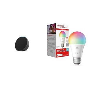 Echo Pop | Charcoal with FREE Sengled Matter Smart Bulb