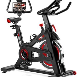 Exercise Bike, WENOKER Stationary Bike for Home, Indoor Bike with Silent Belt Drive, Heavy Flywheel, Comfortable Seat Cushion and Upgraded LCD Monitor (Newest Version)