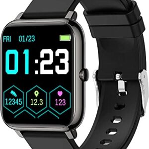 KALINCO Smart Watch, Fitness Tracker with Heart Rate Monitor, Blood Pressure, Blood Oxygen Tracking, 1.4 Inch Touch Screen Smartwatch Fitness Watch for Women Men Compatible with Android iOS