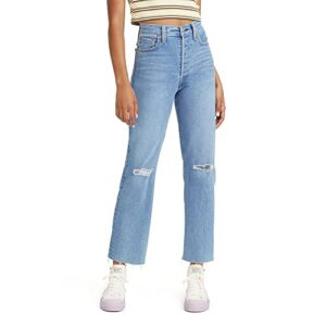 Levi's Women's Ribcage Straight Ankle Jeans, Fall Trip-Medium Indigo, 25