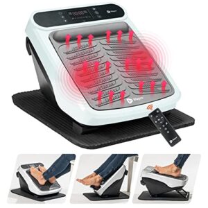 LifePro Foot Massager for Neuropathy - Relaxing Calf & Foot Therapy with Heat Option for Maximum Soothing Effect, Blood Revitalization (White)