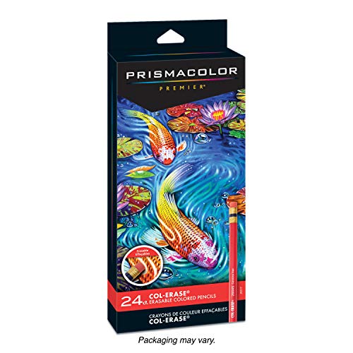 Prismacolor Col-Erase Erasable Colored Pencils, Adult Coloring, 24 Pack