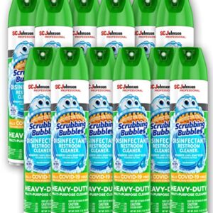 SC Johnson Professional, Scrubbing Bubbles Multipurpose Bathroom Cleaner & Disinfectant Aerosol, 25 Oz (Pack of 12)