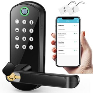 Sifely Smart Lock, Keyless Entry Door Lock, Smart Door Lock with Handle, Smart Lock for Front Door, Keyless Door Lock, Fingerprint Door Lock, Biometric Door Lock, Keypad Door Lock, Digital Door Lock