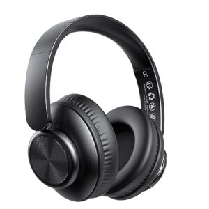 V8 Bluetooth Headphones, 80 Hours Playtime Wireless Headphones with Deep Bass,Lightweight Foldable Headphones Built-in Mic,HiFi Stereo Sound for Travel Work Laptop PC Cellphone