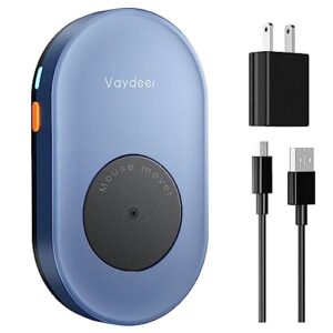 Vaydeer Undetectable Mouse Jiggler with Power Adapter and ON/Off Switch Mouse Mover Simulator, Driver-Free Mouse Movement Simulation for Computer Awakening
