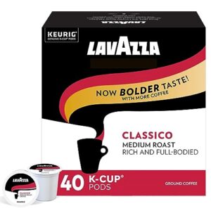 Lavazza medium roast SingleServe Coffee KCups for Keurig Brewer, Classico, 40 Count