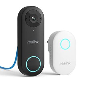 REOLINK Video Doorbell PoE Camera – 180 Degree Diagonal, 5MP IP Security Camera Outdoor with Chime, 2-Way Talk, Plug & Play, Secured Local Storage, No Monthly Fee