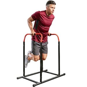 Sunny Health & Fitness High Weight Capacity Adjustable Dip Stand Station - SF-XF9937