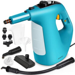 Upholstery Steam Cleaner, Handheld Steamer for Cleaning, Steam Cleaner with Continuous Steam Lock, 120℃ Pressurized Steam for Couch, Furniture, Grout, Tile, Add Water Anytime, Save Time and Effort