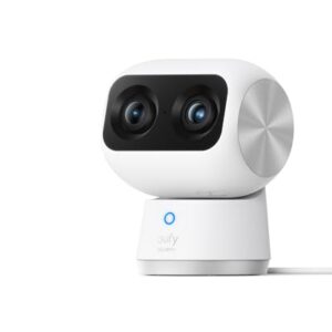 eufy Security Indoor Cam S350, Dual Cameras, 4K UHD Resolution Security Camera with 8× Zoom and 360° PTZ, Human/Pet AI, Ideal for Baby Monitor/Pet Camera/Home Security, Dual-Band Wi-Fi 6, Plug in