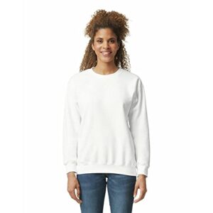 Gildan Adult Fleece Crewneck Sweatshirt, Style G18000, Multipack, White (1-Pack), Medium