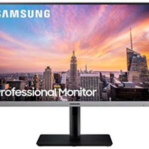 SAMSUNG 24” SR650 Series 1080p Computer Monitor for Business, 75Hz, VGA, HDMI, DisplayPort, USB Hub, Eye Saver Mode, 3-Year Warranty, ‎LS27R650FDNXZA, Black