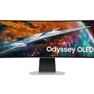 SAMSUNG 49" Odyssey OLED G9 G95SC Series Curved Smart Gaming Monitor, 240Hz, 0.03ms, Dual QHD, Neo Quantum Processor Pro, DisplayHDR 400, AMD FreeSync Premium Pro, LS49CG954SNXZA, 2023