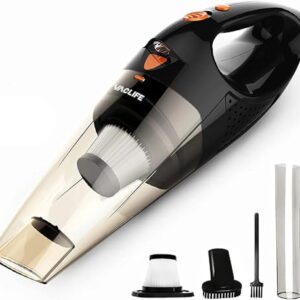 VacLife Handheld Vacuum, Car Hand Vacuum Cleaner Cordless, Mini Portable Rechargeable Vacuum Cleaner with 2 Filters, Orange (VL189)