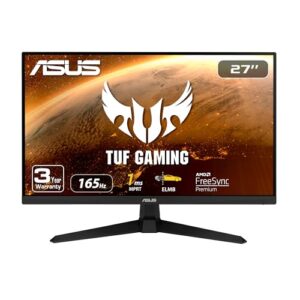 ASUS TUF Gaming 27" 1080P Monitor - Full HD, 165Hz (Supports 144Hz), 1ms, Extreme Low Motion Blur, FreeSync Premium, Shadow Boost, Eye Care, HDMI, DisplayPort, Tilt Adjustable - VG277Q1A,Black