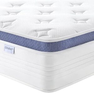 Dourxi King Mattress, 12 Inch Hybrid Mattress in a Box with Gel Memory Foam, Individually Pocketed Springs for Support and Pressure Relief - Medium