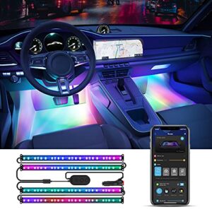 Govee Smart Car LED Strip Lights, RGBIC Interior Car Lights with 4 Music Modes, 30 Scene Options and 16 Million Colors, APP Control 2 Lines Design Christmas Car Lights for SUVs, DC 12V