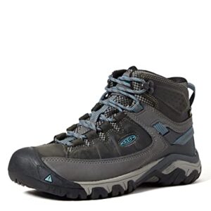 KEEN Women's-Targhee 3 Mid Height Waterproof Hiking Boots, Magnet/Atlantic Blue, 9