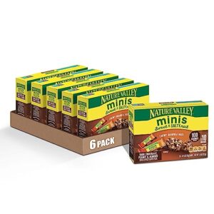 Nature Valley Mini Granola Bars, Dark Chocolate Peanut Almond, 10 ct (Pack of 6)