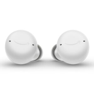 Echo Buds with Active Noise Cancellation (2021 release, 2nd gen) | Wired charging case | Glacier White