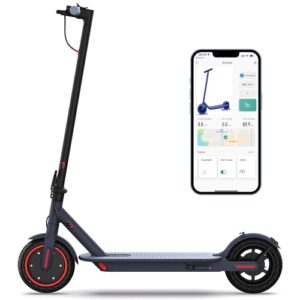 MAXSHOT V1 Electric Scooter - 350W Motor, Max 21 Miles Long Range, 19Mph Top Speed, 8.5" Tires, Portable Folding Commuting Electric Scooter Adults with Dual Braking System and App Control