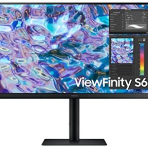 SAMSUNG S61B Series 27-Inch QHD (2560x1440) Computer Monitor, 75Hz, HDMI, IPS Panel, DisplayPort, FreeSync, Height Adjustable Stand (LS27B610EQNXZA), Black