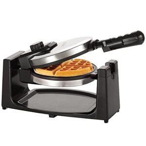 BELLA Classic Rotating Belgian Waffle Maker with Nonstick Plates, Removable Drip Tray, Adjustable Browning Control and Cool Touch Handles, Stainless Steel, 13991