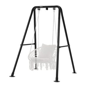 G TALECO GEAR Hammock Chair Stand,Heavy-Duty Steel Hammock Stand,300LBS Multi-Use Swing Stand for Outdoor Indoor，Hammock Chair not Include (Black)