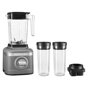 KitchenAid K150 3 Speed Ice Crushing Blender with 2 Personal Blender Jars - KSB1332Y - Matte Charcoal Grey, Dark Grey, 48 oz