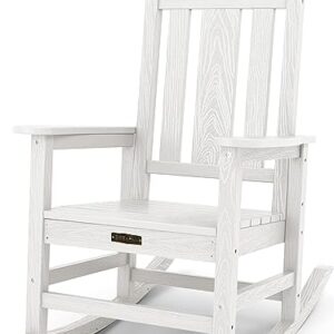 SERWALL Outdoor Rocking Chair White