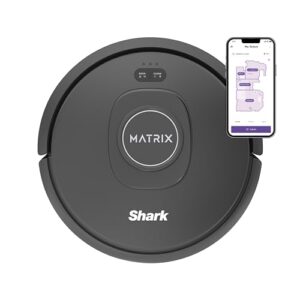 Shark RV2310 Matrix Robot Vacuum with Self-Cleaning Brushroll for Pet Hair, No Spots Missed on Carpets and Hard Floors, Precision Home Mapping, Wi-Fi Black/Silver, 0.5 Quarts