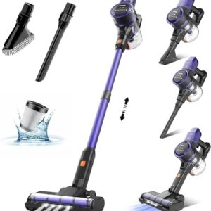 VacLife Cordless Vacuum Cleaner for Home, Rechargeable Stick Vacuum with Strong Suction for Pet Hair, Carpet and Hard Floor, 45-min Max Runtime, Purple (VL732)