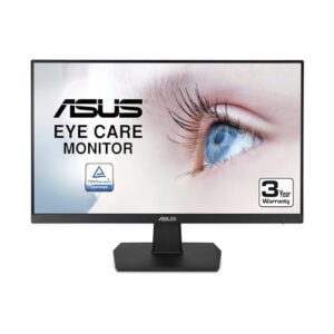 ASUS VA24EHE 23.8” Monitor 75Hz Full HD (1920x1080) IPS Eye Care HDMI D-Sub DVI-D,Black